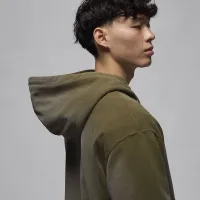 Nike Jordan Flight Fleece мужские Pullover Толстовка с капюшоном цвет зеленый