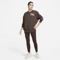 Nike Sportswear Phoenix Fleece женская оверсайз Crew-Neck свитшот цвет коричневый