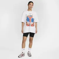 Nike Sportswear Essential жіноча оверсайз футболка колір коричневий