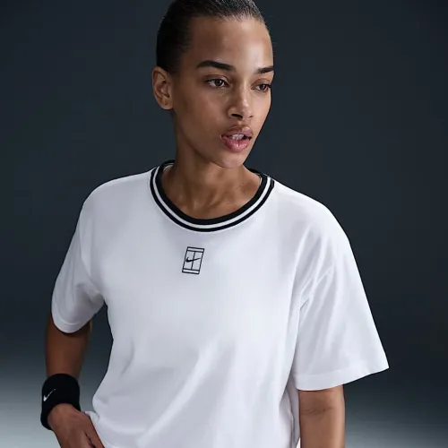Nike Heritage женская Dri-FIT Short-Sleeve Cropped футболка цвет белый