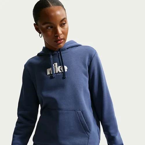 Nike Sportswear Club Fleece женская Graphic Pullover Толстовка с капюшоном синий