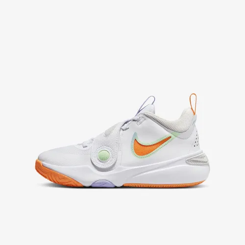Nike Team Hustle D 11 Big детские баскетбольные Кроссовки цвет белый