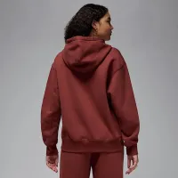 Nike Jordan Flight Fleece женская Satin-Lined Pullover Толстовка с капюшоном цвет коричневый