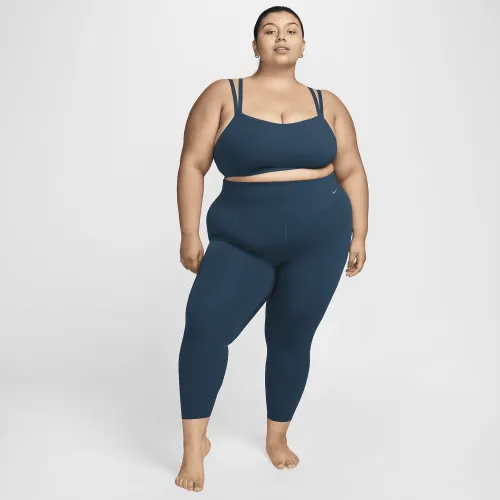 Nike Zenvy жіноча Gentle-Support З високою талією 7/8 лосіни (великі розміри) блакитний