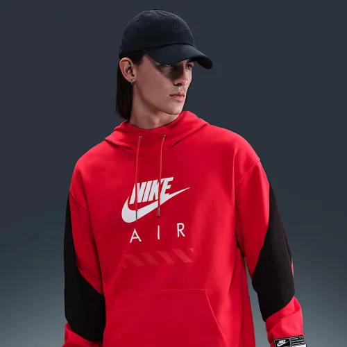 Nike Air чоловічі Fleece Pullover Толстовка з капюшоном колір червоний