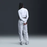 Nike Sportswear Chill Knit женская Slim Long-Sleeve Cropped Top цвет белый