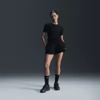 Nike Zenvy Rib женская Dri-FIT Short-Sleeve Top цвет черный