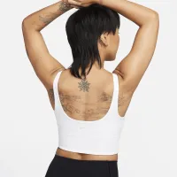 Nike Zenvy Rib женская Light-Support Non-Padded Longline Sports Bra цвет белый