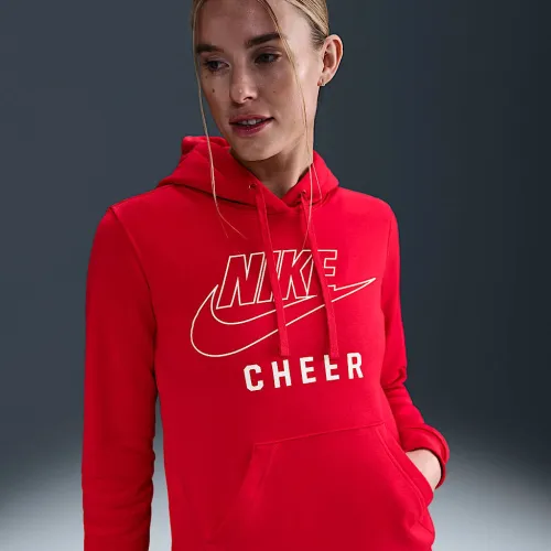 Nike женская Cheer Pullover Толстовка с капюшоном цвет красный