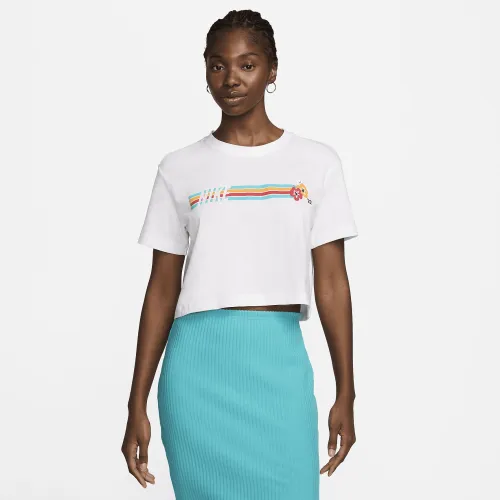 Nike Sportswear женская Cropped футболка цвет белый