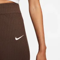 Nike Sportswear женская С высокой Талией Ribbed Jersey Flaцвет красный Pants цвет коричневый