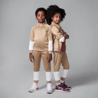 Nike Jordan Little дитячі Dri-FIT Colorblocked Tricot Taping комплект колір коричневий
