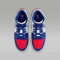 Nike Air Jordan 1 Mid Big детские Кроссовки цвет белый