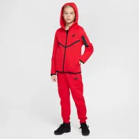 Nike Sportswear Tech Fleece Big дитячі Full-Zip Толстовка з капюшоном колір червоний