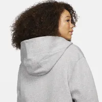 Nike Sportswear Phoenix Fleece женская оверсайз Long Full-Zip Толстовка с капюшоном цвет серый