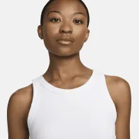 Nike One Fitted жіноча Dri-FIT Strappy Cropped Tank Top колір білий