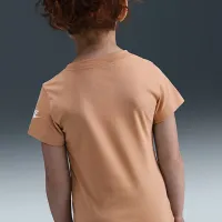 Nike Little детские Floral Futura футболка цвет коричневый