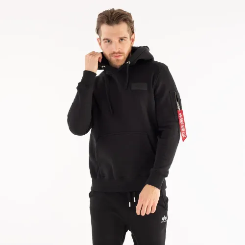 Кофта/футболка Alpha Industries Back Print Hoody Foil Print 178318FP373 - Чорна