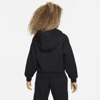 Nike Icon Fleece Big детские оверсайз Pullover Толстовка с капюшоном цвет черный