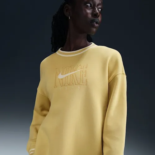 Nike Sportswear Phoenix Fleece женская оверсайз Graphic Crew-Neck свитшот Yellow