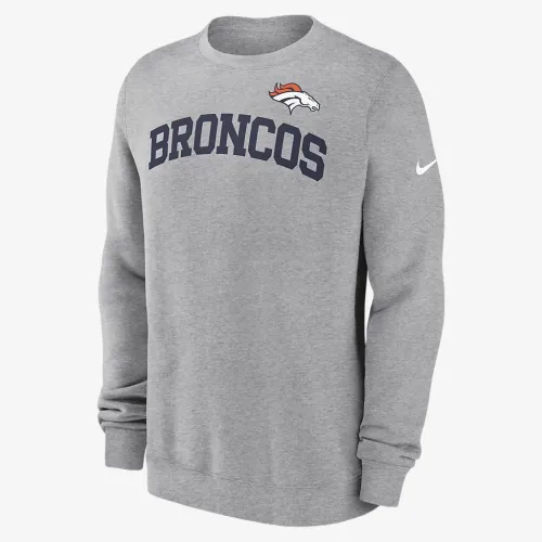 Denver Broncos Club мужские Nike NFL Pullover Crew цвет серый