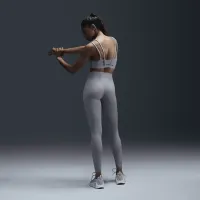 Nike Zenvy женская Gentle-Support С высокой Талией 7/8 лосины цвет серый