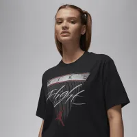 Nike Jordan Flight Heritage жіноча Graphic футболка колір чорний