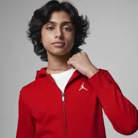 Nike Jordan MJ Brooklyn Big детские Fleece Full-Zip Толстовка с капюшоном цвет красный