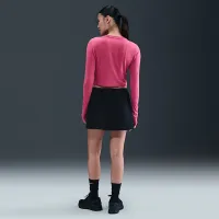 Nike Sportswear Chill Knit жіноча Slim Long-Sleeve Cropped Top колір фіолетовий
