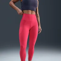 Nike One женская С высокой Талией 7/8 лосины с карманамиPink