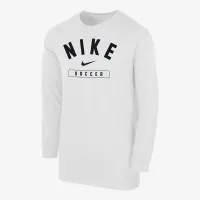 Nike Swoosh Big детские (для мальчиков) Soccer Long-Sleeve футболка цвет белый