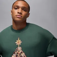 Nike Jordan Brooklyn Fleece чоловічі Crew-neck світшот колір зелений