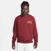 Nike Club Fleece мужские Long-Sleeve Crew-Neck свитшот цвет красный
