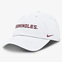 Florida State Seminoles Core Club Mascot Wordmark чоловічі Nike College Adjustable Hat колір білий