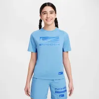Nike Multi Big детские (для мальчиков) Dri-FIT Short-Sleeve Top синий
