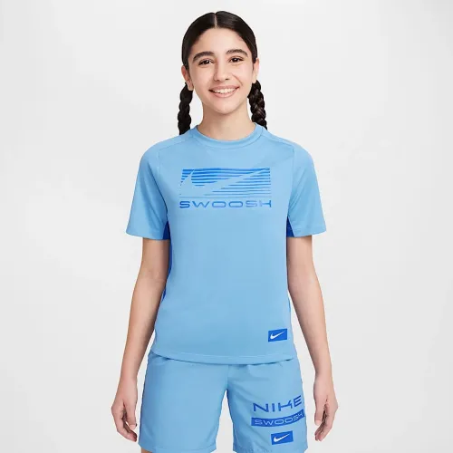 Nike Multi Big дитячі (для хлопчиків) Dri-FIT Short-Sleeve Top блакитний