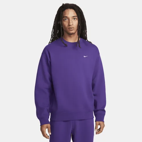 Nike Solo Swoosh чоловічі Fleece Crew колір фіолетовий
