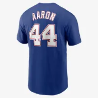 Hank Aaron Atlanta Braves Cooperstown Fuse чоловічі Nike MLB футболка блакитний