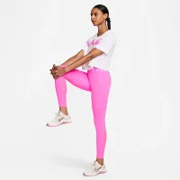 Nike Pro женская Mid-Rise Mesh-Paneled лосины цвет красный