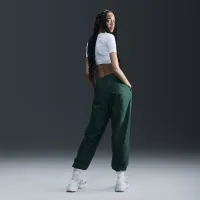 Nike Sportswear Essential женская Mid-Rise оверсайз Woven Joggers цвет зеленый
