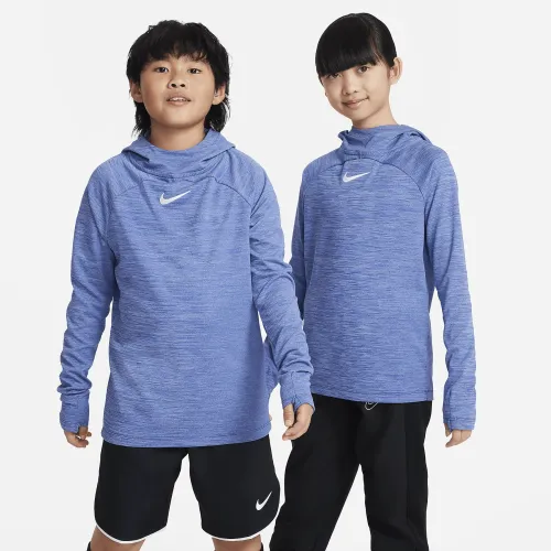 Nike Dri-FIT Academy Big дитячі Pullover Soccer Толстовка з капюшоном блакитний
