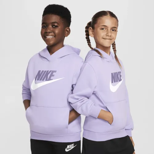 Nike Sportswear Club Fleece Big дитячі Толстовка з капюшоном колір фіолетовий