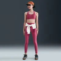 Nike One Big дитячі (Girls') Dri-FIT З високою талією лосіни колір фіолетовий