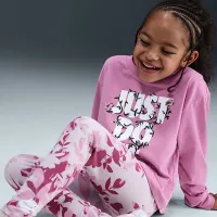 Nike Little дитячі Printed Club Long Sleeve футболка and лосіни комплект колір фіолетовий