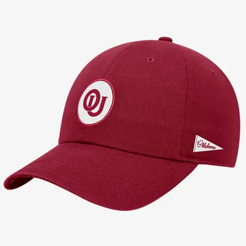 Oklahoma Logo Nike College Adjustable Cap цвет красный