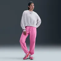 Nike Sportswear Phoenix Fleece жіноча Over-оверсайз Crew-Neck світшот колір коричневий