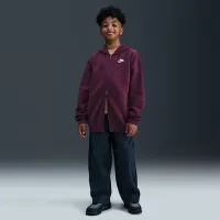 Nike Sportswear Club Fleece Big детские оверсайз Full-Zip Толстовка с капюшоном цвет красный