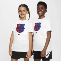 FC Barcelona Big детские Nike Soccer футболка цвет белый