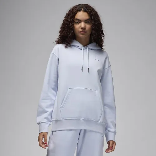 Nike Jordan Flight Fleece женская Satin-Lined Pullover Толстовка с капюшоном цвет серый