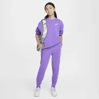 Nike Sportswear Club Fleece Big детские (Girls') С высокой Талией Fitted Pants цвет фиолетовый